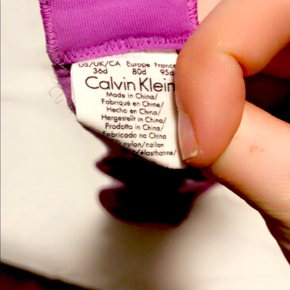 Size 36 D Calvin Klein purple bra